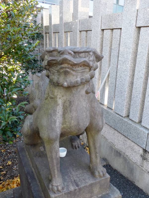港区_白金氷川神社の小さな狛犬